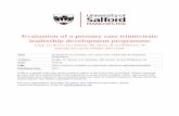 Evaluation of a primary care triumvirate leadership development …usir.salford.ac.uk/id/eprint/43609/1/Evaluation... · 2019-07-03 · This paper evaluates a primary care triumvirate