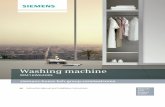 Washing machine · 2 Your new washing machine You have chosen a Siemens washing machine. Please take a few minutes to read and become familiar with the advantages of your washing