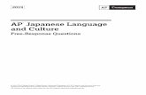 AP Japanese Language and Culture 2019 Free-Response Questions · 2019-05-14 · 2019 AP® JAPANESE LANGUAGE AND CULTURE FREE-RESPONSE QUESTIONS -16- The following text is the recording