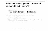 Think Clearly to Learn More How do you read nonfiction? · Text Features What text features do you notice? How will they help you learn from this reading? Locate information What