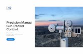 Precision Manual Sun Tracker Control · to control the tracker and shading arm position. In prior years, NREL would have to perform this operation manually, removing/installing the