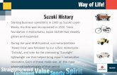 Suzuki Historytraining.suzukiauto.co.za/SASATrainingDocs/Soft_Skills_Training/blue/sbi.pdf · Suzuki History cont… • During the post-W.W.II period, our motorized bike 'Power Free'