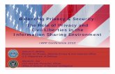 Balancing Privacy & Security: The Role of Privacy and Civil Liberties … · 2013-10-18 · that our privacy and civil liberties programs are adequately preparing collected information