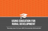Education and Economic Outcomes in Rural AmericaEducation and Unemployment in the Rural South Notes: Figures reflect the 2013 OMB metropolitan area definitions and SLC’s definition