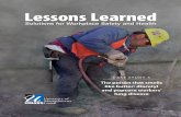 Case Study 3 Lessons Learned - uml.edusustainableproduction.org/downloads/LessonsLearned-CaseStudy3.pdf · Case Study 3 Lessons Learned Solutions for Workplace Safety and Health Case