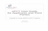 ePCT User Guide · ePCT User Guide - June 9, 2016 8 OVERVIEW OF ePCT PRIVATE AND PUBLIC SERVICES The ePCT graphical user interface is available in all 10 languages of international