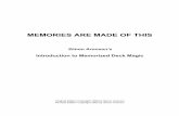 MEMORIES ARE MADE OF THIS - the-eye.eu Intelligence... · - S. W. Erdnase. Introduction to Memorized Deck Magic • 3 M EMORIES ARE MADE OF THIS Simon Aronson’s Introduction to
