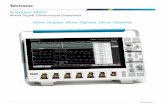 Mixed Signal Oscilloscope DatasheetUsing a second scope involves significant effort to align trigger points, difficulty in determining timing relationships across the two displays,