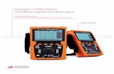 U1600 Series Handheld Digital Oscilloscopes - Data Sheet · channel oscilloscope, True RMS DMM, and Real-Time Data Logger – Large 4.5” color LCD display – Up to 40 MHz bandwidth