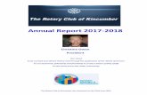 Annual Report 2017-2018 - WordPress.com · The Rotary Club of Kincumber was chartered on the 22nd June 1982. Page 2 Table of Contents ... Central Coast event and the Science and Engineering