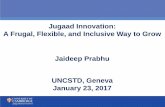 Jugaad Innovation: A Frugal, Flexible, and Inclusive Way to Grow · 2017-02-01 · Conclusion Frugal, flexible, and inclusive innovation can help the world achieve the SGDs The West