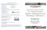 Lower Rio Grande Valley-TPDES Storm Water Task Force 21 ... · welcome to the 21st Annual Lower Rio Grande Valley Water Quality Management & Planning Conference. The Task Force is