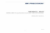 Model 4045 - 20 MHz DDS Sweep Function Generator with Arb Function · 2014-04-30 · This manual contains information required to operate, program and test the Model 4045 - 20MHz