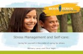 Stress Management and Self-care - University of South Floridacenterforchildwelfare.fmhi.usf.edu/Training/2016cpsummit/Self-Care and Stress... · Stress Management A young lady confidently