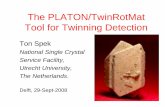 The PLATON/TwinRotMat Tool for Twinning Detectionxman/cccw17/...The PLATON/TwinRotMat Tool for Twinning Detection Ton Spek National Single Crystal Service Facility, Utrecht University,