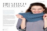 STITCH ANATOMY RIB STITCH PATTERNS - The Knitting … Stitch Patterns.pdfof knit and purl stitches. These can also be 3x3, 4x4, etc. The fewer stitches in this knit/ purl combination,