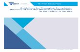 Complaints, Misconduct and Unsatisfactory Performance in ... · Guidelines for Managing Complaints, Misconduct and Unsatisfactory Performance in the Teaching Service Page 6 The principal/manager