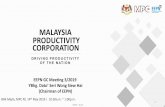 MALAYSIA PRODUCTIVITY CORPORATION GC 2019-3 Master Slides 20190514.pdfidentified upon completion of report in Feb 2019. Lead by EEPN, support by SIRIM, MIMOS & Stakeholders 7 Actionable