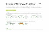 RECOMMENDED KITCHEN TOOLS FOR NOURISH...RECOMMENDED KITCHEN TOOLS FOR NOURISH Knife Cutting Board You will use a chef’s knife for 90% of your prepping needs, so buy the nicest one