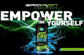 GRIDIRON PRODUCT CATALOG · Gridiron Energy Shot 2oz 10mg of CBD Gridiron CBD Power is here to get you over the midday energy hump. With organic fulvic-acid liquid, a hemp-extract