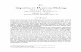 Expertise in Decision Making - Tuck School of Businessfaculty.tuck.dartmouth.edu/images/uploads/faculty/daniel... · 2018-06-19 · Expertise in Decision Making 697 Defining Expertise