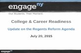 College & Career Readiness - New York State Education Department · 2015-07-20 · Completion vs. Readiness New York's 4-year high school graduation rate is 76.4% for All Students.