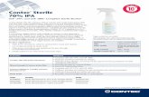 Contec Sterile 70% IPA - thermofisher.co.nz · ® Isopropanol Available in three blends: 65%, 70% and 100% Contec Isopropanol contains USP Grade Isopropanol (IPA) and USP Grade Purified