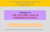 Chapter 6 THE SECOND LAW OF THERMODYNAMICS · 2016-11-22 · 2 Objectives • Introduce the second law of thermodynamics. • Identify valid processes as those that satisfy both the