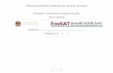 Mohammad Bin Hamad Al Sharqi School EmSAT Grammar Study ... · EmSAT Grammar Study Guide 2017/2018 Categories & Sub-categories Sample Items Pages in this Booklet a) subject + verb