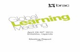 April 29-30th 2013 Entebbe, Uganda Meeting Report … 2013 Report_draft.pdf2 Introduction The BRAC Global Learning Meeting held in April 2013, in Entebbe, Uganda, was the second in