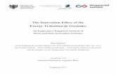 The Innovation Effect of the Energy Transition in Germany · 2017-12-01 · ui The Innovation Effect of the Energy Transition in Germany An Exploratory Empirical Analysis of Firms