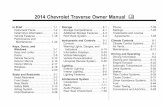 2014 Chevrolet Traverse Owner Manual M - General Motors · this manual including, but not limited to, GM, the GM logo, CHEVROLET, the CHEVROLET Emblem, and TRAVERSE are trademarks