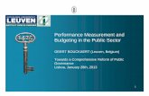 Performance Measurement and Budgeting in the Public Sector · Performance Measurement and Budgeting in the Public Sector GEERT BOUCKAERT (Leuven, Belgium) Towards a Comprehensive