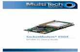 MultiModem Wireless EDGE E1 Device Guide Sheets/Multi-Tech Systems PDFs/MTSMC... · SocketModem EDGE MTSMC-E1 Device Guide 2 SocketModem EDGE Device Guide S000547, Version A MTSMC-E1,