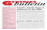 Sanofi’s insulin lispro is endorsed by the EMA...26May2017 GENERICSbulletin 5 companynews StridesShasunwillacquire50%stakesinbusinessesoperatedby VivimedLabsinIndiaandSingapore,aspartofthefirmstrategie’s