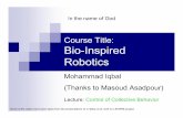 Course Title: Bio-Inspired Roboticsmohiqbal.staff.gunadarma.ac.id/Downloads/files/... · Course Title: Bio-Inspired Robotics Mohammad Iqbal (Thanks to Masoud Asadpour) Lecture: Control