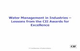 Water Management in Industries – Lessons from …...Water Management in Industries – Lessons from the CII ... ... water