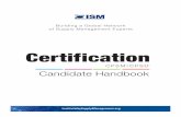 CPSM Candidate Handbook - Institute for Supply Management · How to Use the Certification Exam Handbook This handbook provides detailed information on Institute for Supply Management®’s
