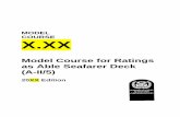 MODEL COURSE X · in Part A of the STCW Code of the International Convention on Standards of Training, Certification and Watchkeeping for Seafarers 1978, as amended. This model course