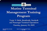 Marine Terminal Management Training ProgramMarine Terminal Management Training Jan. 2005 Guidelines for Port Planning - IAPH “A port cannot be planned or designed as an arbitrary