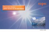 Photovoltaic Modules: ESPEC Solutions for the Solar Market · Photovoltaic Modules: ESPEC Solutions for the Solar Market. The Solar Market P – 1 The solar energy market, and speciﬁcally