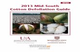 2013 Mid-South Cotton Defoliation Guide - MP503 · 2013-10-28 · • Sharp Knife Technique: The sharp knife technique should be used to validate all methods of defolia tion timing.