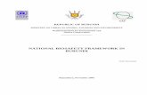 NATIONAL BIOSAFETY FRAMEWORK IN BURUNDI · 2018-06-07 · GEF REPUBLIC OF BURUNDI MINISTRY OF URBAN PLANNING, TOURISM AND ENVIRONMENT _____ National Institute for Environment and