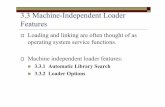 3.3 Machine-Independent Loader Features 3-2.pdf3.5.1 MS-DOS Linker o MS-DOS assembler (MASM) produce object modules (.OBJ) o MS-DOS LINK is a linkage editor that combines one or more