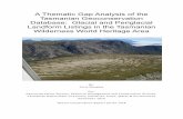 A Thematic Gap Analysis of the Tasmanian Geoconservation ... · strongly characterised by Pleistocene glacial and periglacial features. A large number of TWWHA glacial and periglacial