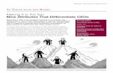 Making It to the Top: Nine Attributes That Differentiate CEOs · Nine Attributes That Differentiate CEOs. 2 Leadership for a changing world. In Touch with the Board 0% 5% 10% 15%