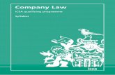 Company Law - icsa.org.uk · − perpetual succession − contractual capacity − ownership of assets − distinction between a company and its business − commencing and defending