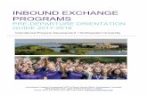INBOUND EXCHANGE PROGRAMS · 2019-11-27 · Inbound Exchange Program Pre-Departure Orientation Guide 2017-2018 4 Exchange Program Information Orientation & Academic Calendar Northwestern’s