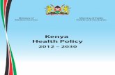 Kenya Health Policyextranet.who.int/countryplanningcycles/sites/default/files/country_docs/Kenya/kenya...The emerging trend of non-communicable diseases is however ... food, clean