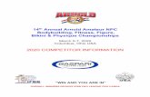 2020 Arnold Amateur Competitor Information…14th Annual Arnold Amateur NPC Bodybuilding, Fitness, Figure, Bikini & Physique Championships March 5-7, 2020 Columbus, Ohio USA 2020 COMPETITOR